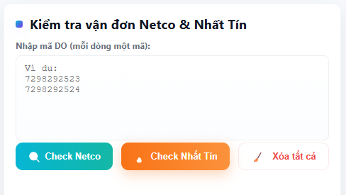 Ảnh extension kiểm tra vận đơn